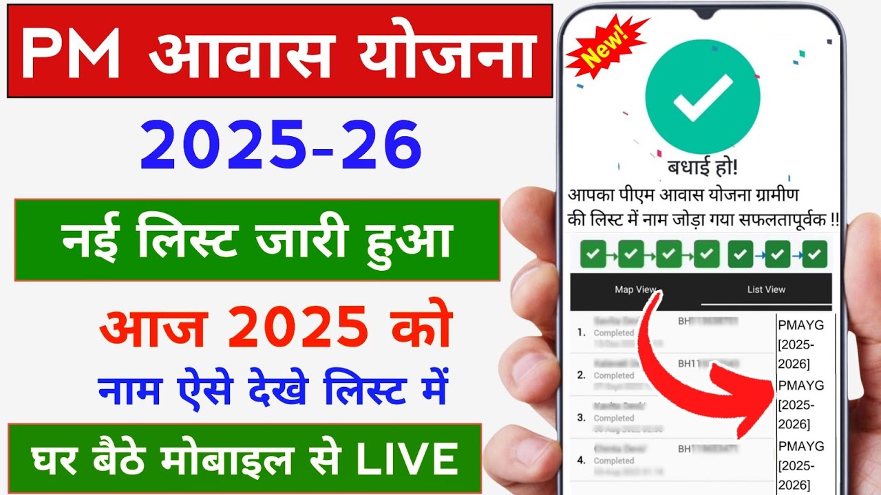 प्रधानमंत्री आवास योजना लिस्ट